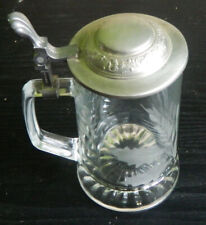 Bierkrug glas zinndeckel gebraucht kaufen  Annaberg-Buchholz, Mildenau