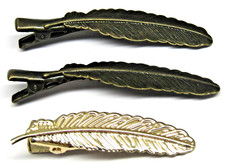 Gold feather barrettes for sale  Battle Creek