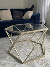 Hexagon glass coffee for sale  EPSOM