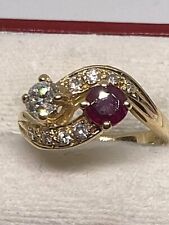 Bague diamants rubis d'occasion  Libourne