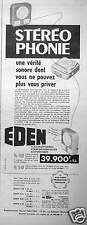 Publicité eden électrophones d'occasion  Compiègne