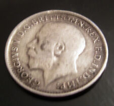 PRATA MACIÇA Três pence 1913 Moeda Sem sorte para algum número Antigo Vintage Antigo comprar usado  Enviando para Brazil
