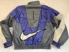 Jaqueta corta-vento masculina vintage anos 90 Y2k Nike Air Zip pequena soletrar grande Swoosh comprar usado  Enviando para Brazil