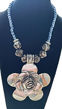 Collana perline grigie usato  Torino