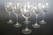 Chili Pepper Etched Engraved 8 oz Clear Set of 6 Wine Glasses New Without Tags comprar usado  Enviando para Brazil