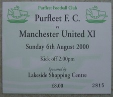 Ticket stub 2000 for sale  RUGELEY