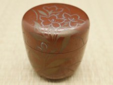 Caddy de chá de madeira laca japonesa Natsume com design floral (616), usado comprar usado  Enviando para Brazil