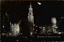Stara AK Holandia - AMSTERDAM - De Munttoren bij avond na sprzedaż  Wysyłka do Poland