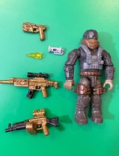 Mega Bloks Call of Duty Segunda Guerra Mundial soldado preto com arma brinquedo colecionável, usado comprar usado  Enviando para Brazil