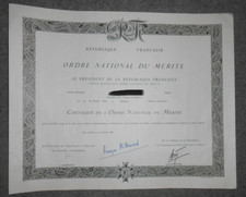Diplôme ordre national d'occasion  France