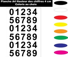 Planche chiffres autocollant d'occasion  Saint-Perdon