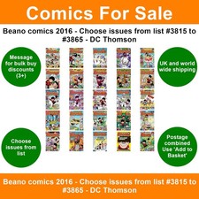 Beano comics 2016 for sale  SKEGNESS