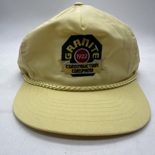 Chapéu de construção de granito vintage boné Snapback masculino corda amarela comprar usado  Enviando para Brazil