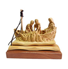 Navio pescador artesanal de madeira de oliveira Cristo de Belém Terra Santa comprar usado  Enviando para Brazil