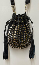 Black faux leather for sale  BARGOED