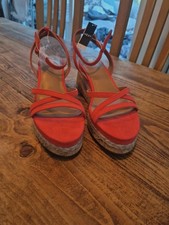 Coral strap wedges for sale  SOUTHAMPTON