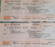 Fahrkarte 1997 gebraucht kaufen  Thum