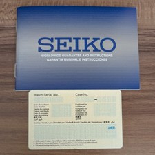 Istruzioni card seiko usato  Villanova d'Albenga