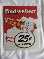 Blechschild budweiser 25c gebraucht kaufen  Hamburg