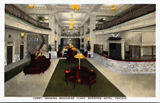 Cartão postal Lobby Showing Mezzanine Floor Morrison Hotel Chicago Illinois B208 comprar usado  Enviando para Brazil