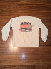 Moletom Billabong Crew feminino tamanho grande Chase The Sky branco praia gráfico  comprar usado  Enviando para Brazil