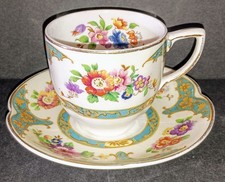 Xícara e pires demitasse pintados à mão Johnson Bros. Pareek England "Belgravia" comprar usado  Enviando para Brazil