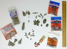 Variedade de pesos de pesca com chumbo chumbadas gota, tiros, fundição, ovo, deslizamento comprar usado  Enviando para Brazil