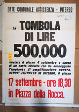 Manifesto tombola viterbo usato  Viterbo
