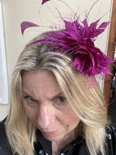 Magenta purple fascinator for sale  SWADLINCOTE