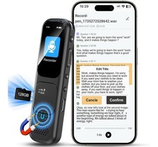 Gravador de voz digital PrettyEcho 128GB 9360Hours com APP 3072kbps/novo aberto comprar usado  Enviando para Brazil
