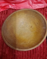 Antiguo cuenco bajo de madera artesanal primitivo segunda mano  Embacar hacia Mexico