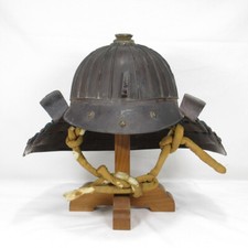 A2104: Capacete japonês KABUTO de ferro antigo real da armadura de SAMURAI YOROI na era EDO comprar usado  Enviando para Brazil