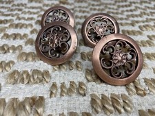 Puxadores de gaveta vintage maçanetas de cômoda porta de armário AJAX EUA - 4 cobre RETRO comprar usado  Enviando para Brazil
