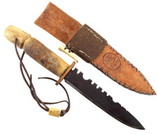 ANTIGA FACA DE SOBREVIVÊNCIA VINTAGE HOMEM DA MONTANHA GRANDE PERSONALIZADA FABRICANTE MARCADA "BAF". comprar usado  Enviando para Brazil