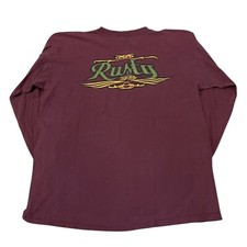 Camiseta Vintage Rusty Manga Longa Anos 90 Skate Surf Fabricada Nos EUA comprar usado  Enviando para Brazil