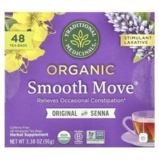 Usado, Organic Smooth Move, sem cafeína, 48 saquinhos de chá embrulhados, 3,38 oz (96 g) comprar usado  Enviando para Brazil