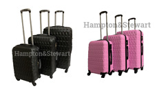 Black pink suitcase for sale  GLASGOW