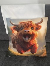 Highland cow cushion for sale  TEWKESBURY