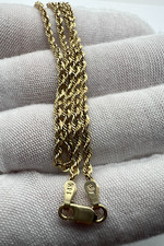 Colar de corrente de ouro amarelo 14K com corte de diamante, 20 polegadas, 7,7 gramas, 2 mm comprar usado  Enviando para Brazil