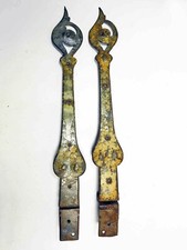 Usado, Dobradiças de baú ou caixa de ferro forjado Pr 1700 feitas à mão ornamentadas perseguição raras (40080) comprar usado  Enviando para Brazil