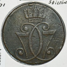 Denmark 1771 skilling d'occasion  Expédié en Belgium