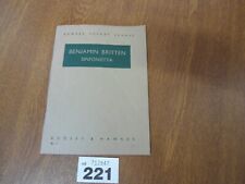 Benjamin britten sinfonietta for sale  WALTON ON THE NAZE