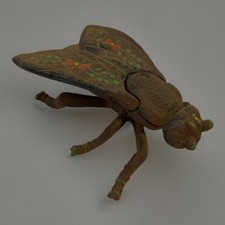 Cinzeiro vintage de metal mosca inseto fósforo novidade caixa de bugigangas 4” comprar usado  Enviando para Brazil