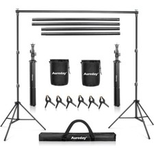 Suporte de pano de fundo 10x7 pés ajustável foto suporte kit com 4 barras transversais 6 Bac comprar usado  Enviando para Brazil