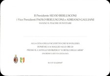 Cartolina invito milan usato  Italia
