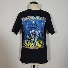 Camiseta masculina preta logotipo IRON MAIDEN Somewhere Back In Time World Tour 08 L GRANDE, usado comprar usado  Enviando para Brazil