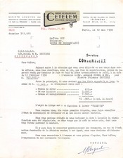 Facture  1958  CETELEM A PARIS - M.DUC A BOURG comprar usado  Enviando para Brazil