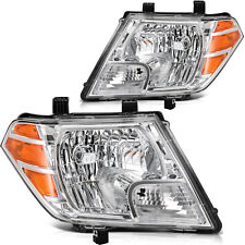Conjunto de faróis com carcaça cromada par esquerdo e direito para 09-21 Nissan Frontier comprar usado  Enviando para Brazil
