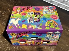 Antiga caixa de armazenamento anos 90 Lisa Frank alças de peito animais de estimação gato cachorro unicórnio comprar usado  Enviando para Brazil