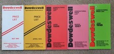 Dowdeswell price lists for sale  WOODBRIDGE